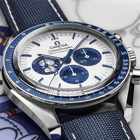 omega speedmaster 50th anniversary silver snoopy edition|omega snoopy 50th anniversary watch.